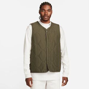 Nike Life Therma-FIT Woven Insulated Military Vest Cargo Khaki Olive Green